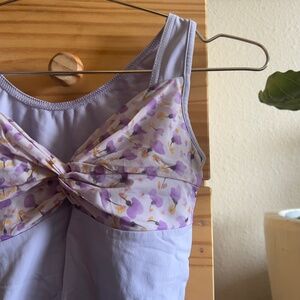 Floral Grist light purple leotard - small